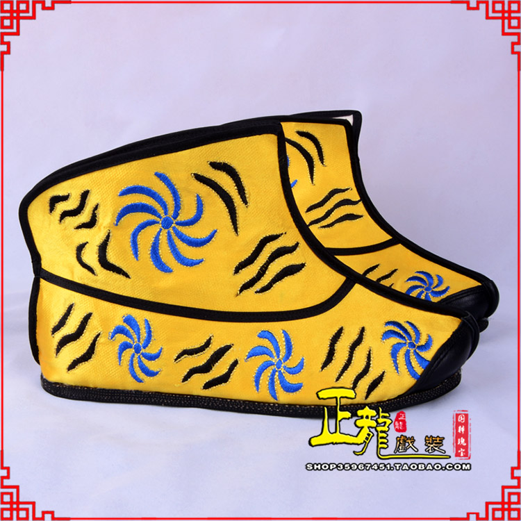 惠济.美猴王靴子虎纹靴金黄快靴 猴鞋