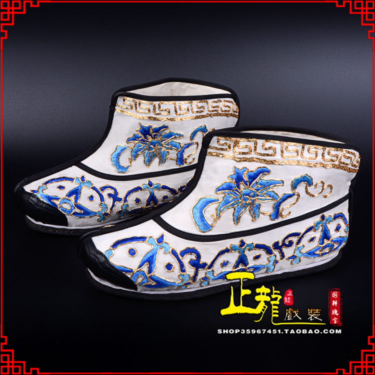 惠济三岔口武生薄底 手绣绣花快靴