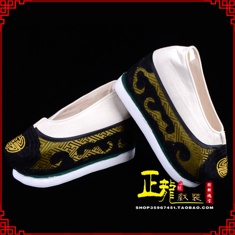 惠济戏鞋方口鞋老生鞋老旦鞋三义斋纸底内高福字履