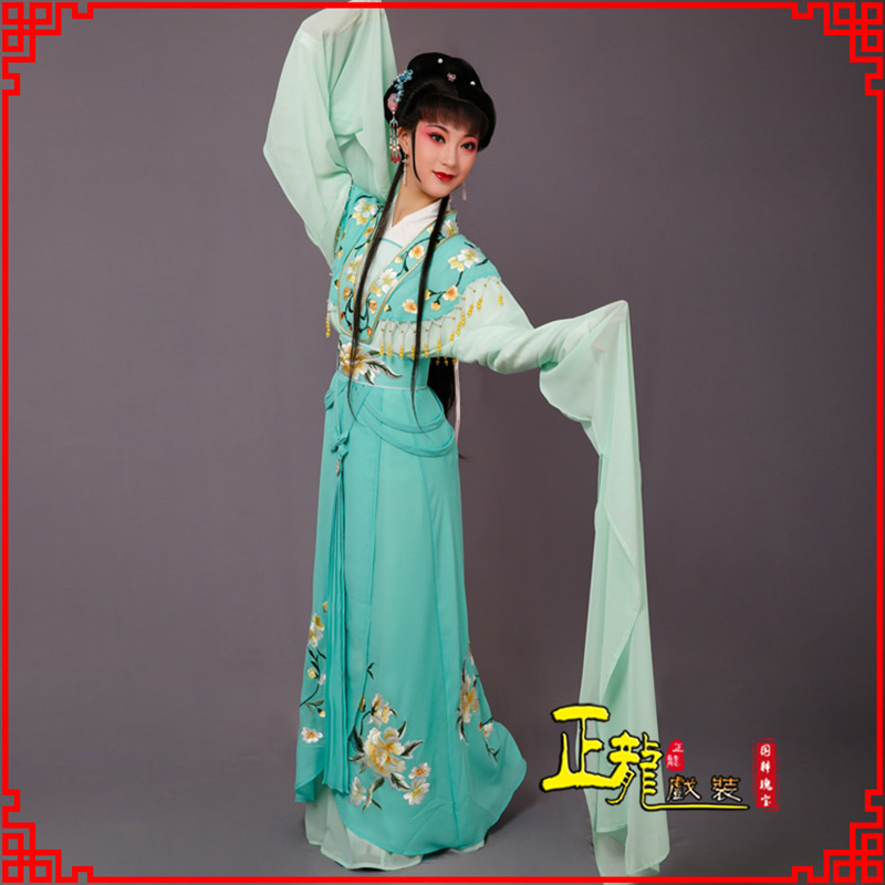 惠济青衣水袖戏服演出服 云肩花旦衣